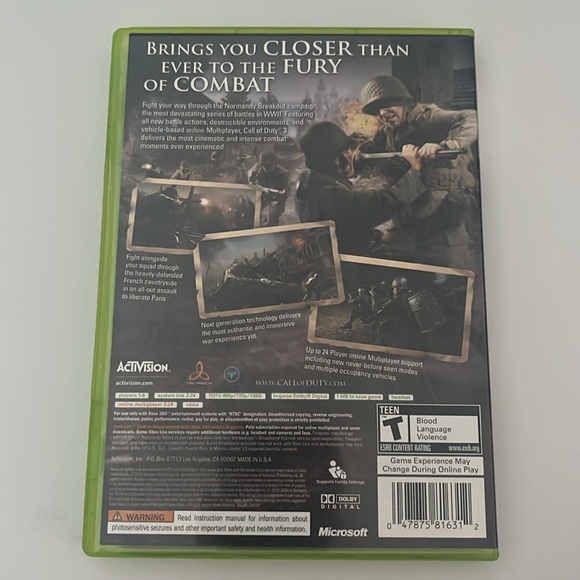 XBOX 360 Call of Duty 3 - Picture 2 of 3